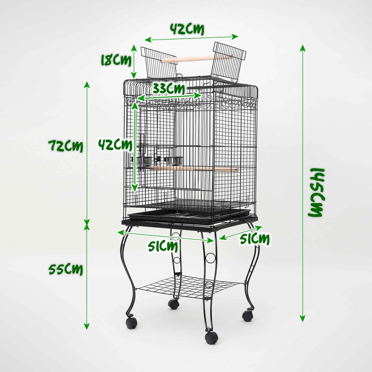 Bird Cage Parrot Aviary Alto 145cm