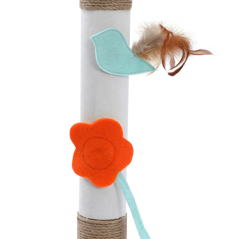 89 cm Cat Kitten Single Scratching Post with Toy