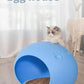 Medium Cave Cat Kitten Box Igloo Cat Bed House Dog Puppy House-Blue