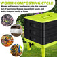 60L Large Worm Farm 3 Trays Worm Composter Bins Composting System