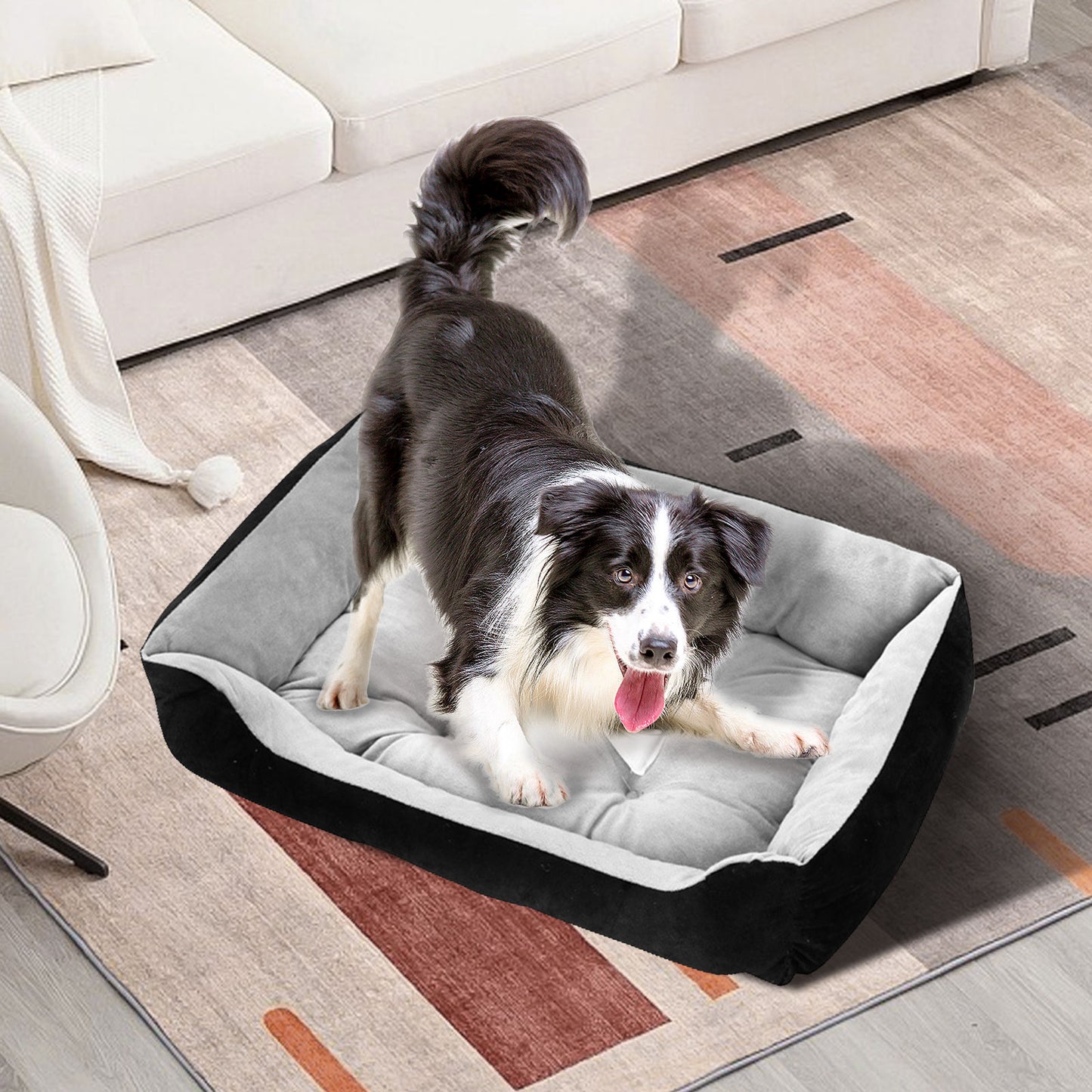 Dog Calming Bed Pet Cat Warm Soft Washable Portable Large Medium-sized Dog Mat L