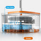 Clean Sewage Separation Mop Rotary Hand-Wash-Free Flat Suction Orange white