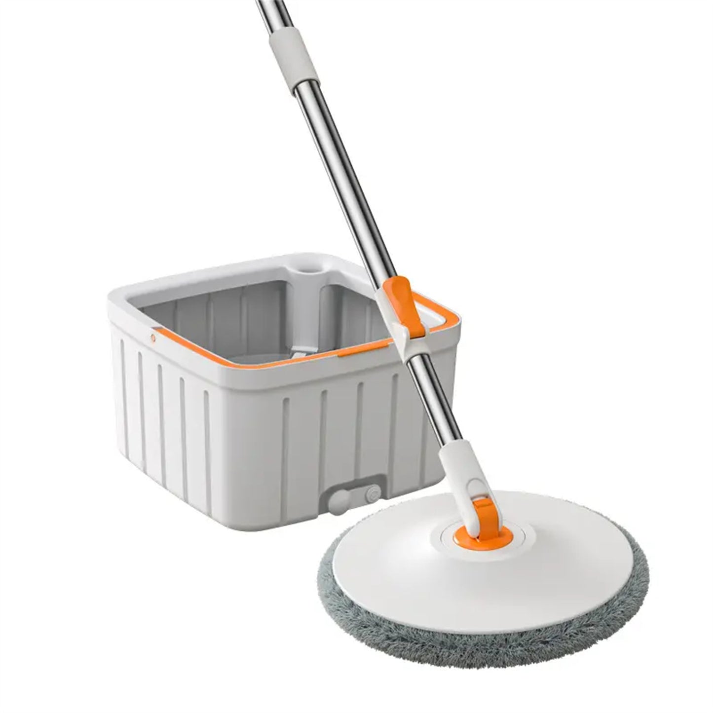 Clean Sewage Separation Mop Rotary Hand-Wash-Free Flat Suction Orange white