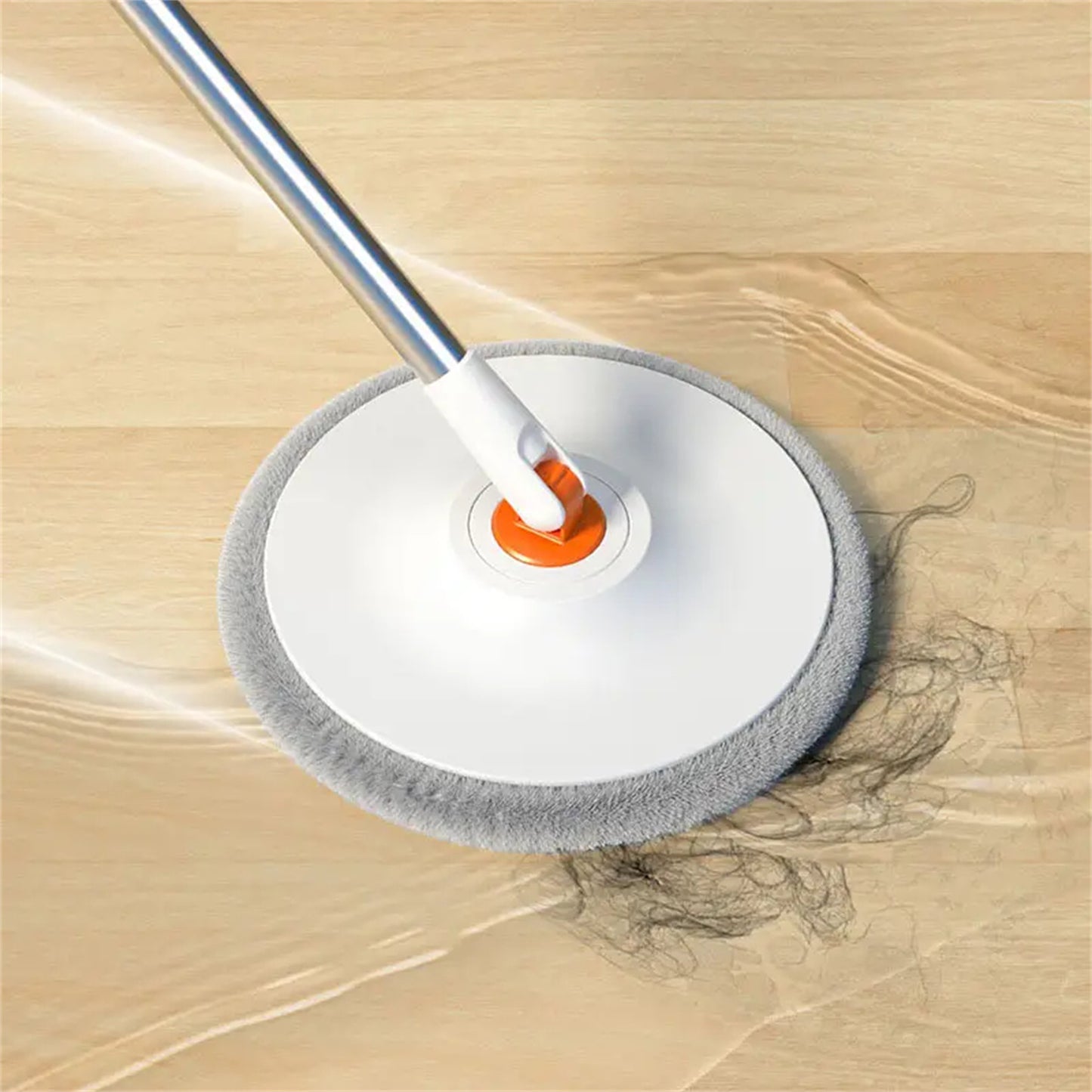 Clean Sewage Separation Mop Rotary Hand-Wash-Free Flat Suction Orange white