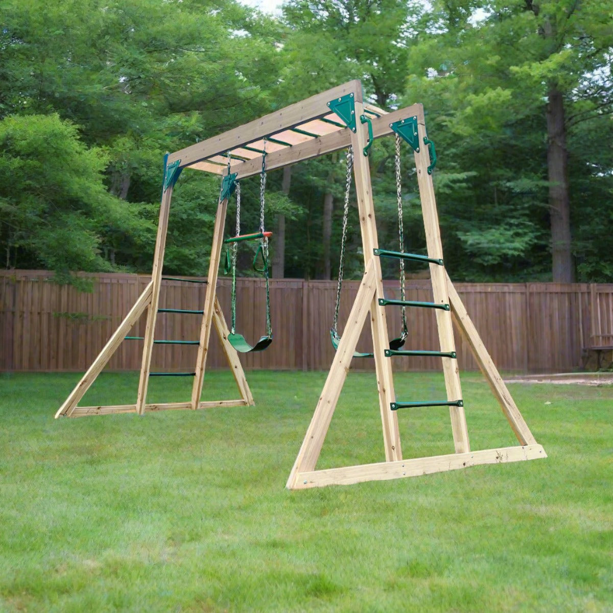 Kids Daintree 2-in-1 Monkey Bars & Swing Set