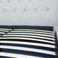 Bed Frame King Size in Grey Fabric Upholstered French Provincial High Bedhead