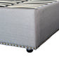 Bed Frame King Size in Grey Fabric Upholstered French Provincial High Bedhead