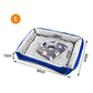 Navy Dog Bed Pet Cat Calming Floor Mat Sleeping Cave Washable Extra Large 29701