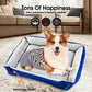 Navy Dog Bed Pet Cat Calming Floor Mat Sleeping Cave Washable Extra Large 29701