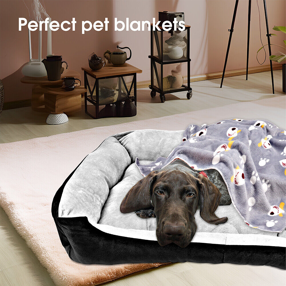 Navy Dog Bed Pet Cat Calming Floor Mat Sleeping Cave Washable Extra Large 29705