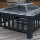 18" Square Metal Fire Pit Outdoor Heater