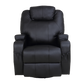 Black Massage Sofa Chair Recliner 360 Degree Swivel PU Leather Lounge 8 Point Heated