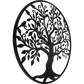 Black Tree of Life Wall Art Hanging Metal Iron Sculpture Garden 99cm