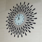 Large Modern 3D Crystal Wall Clock Luxury Art Metal Round Home Decor