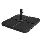 Outdoor Patio 4-Piece Cantilever Offset 3M Umbrella Base Stand Weight Water Sand