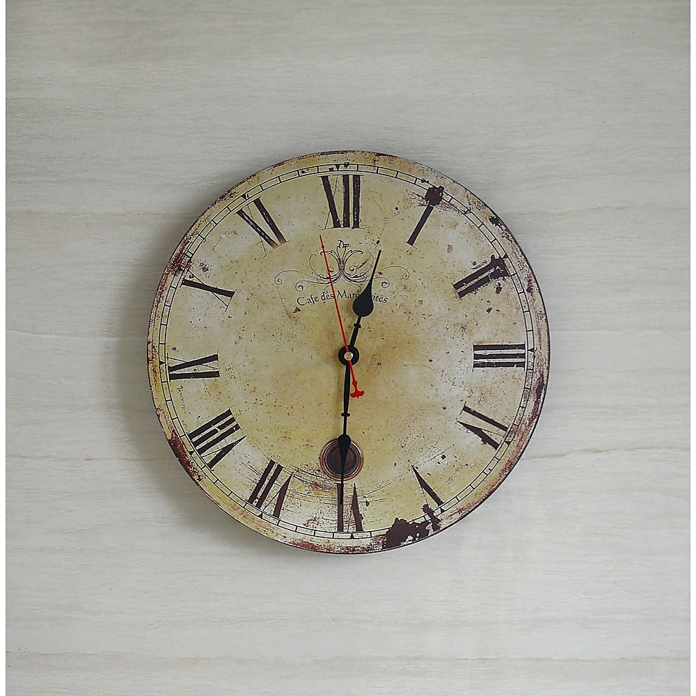 Large Vintage Wall Clock Kitchen  Office Retro Timepiece