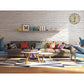 Large Colourful Wall Clock Kitchen  Office Retro Timepiece