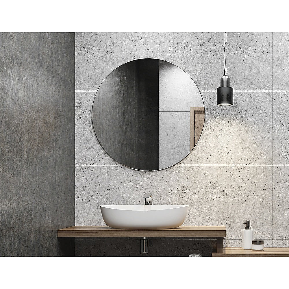 80cm Round Wall Mirror Bathroom Makeup Mirror by Della Francesca