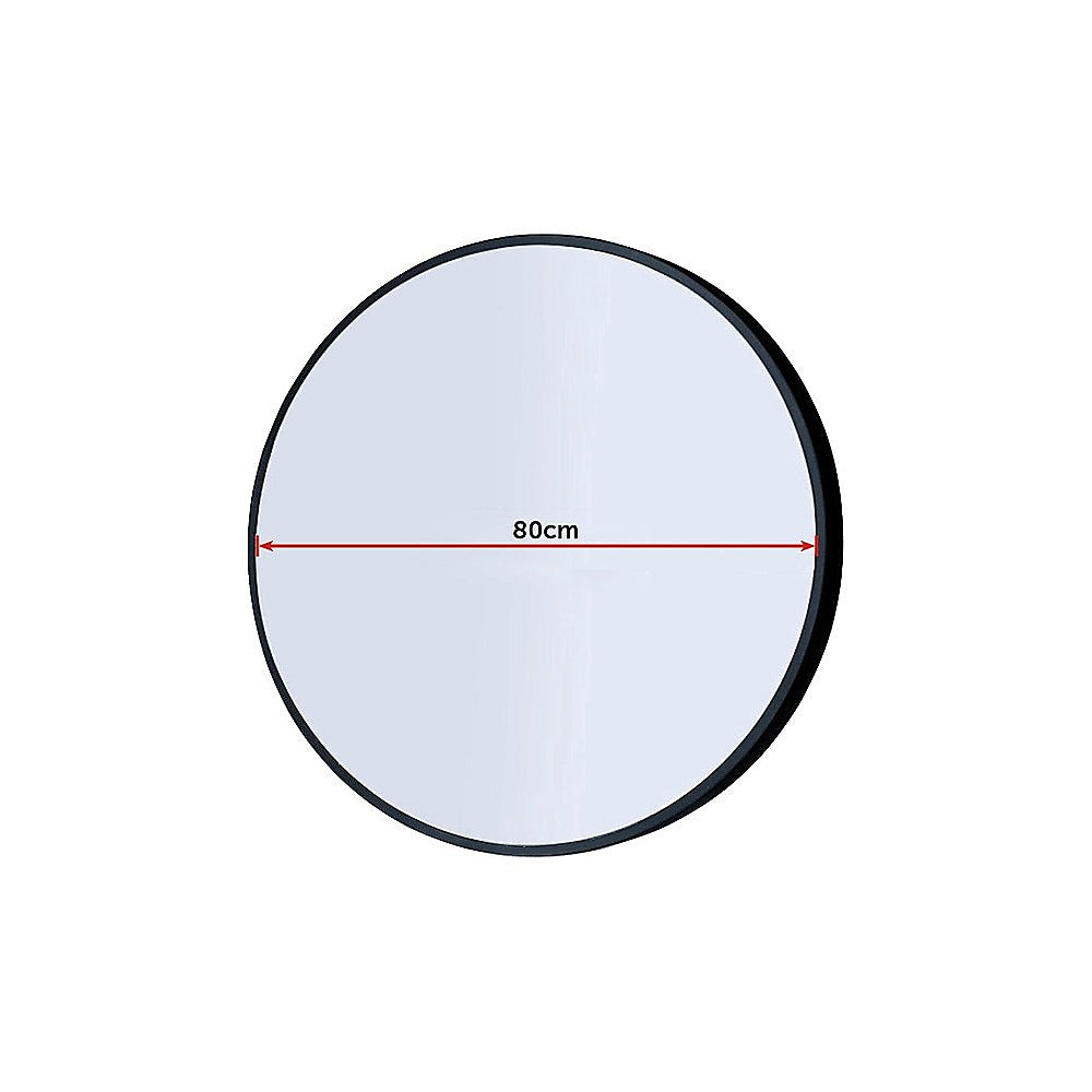 80cm Round Wall Mirror Bathroom Makeup Mirror by Della Francesca