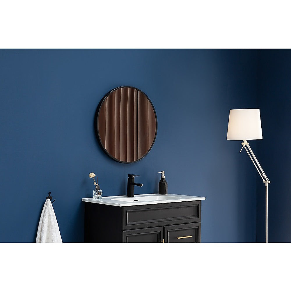 80cm Round Wall Mirror Bathroom Makeup Mirror by Della Francesca