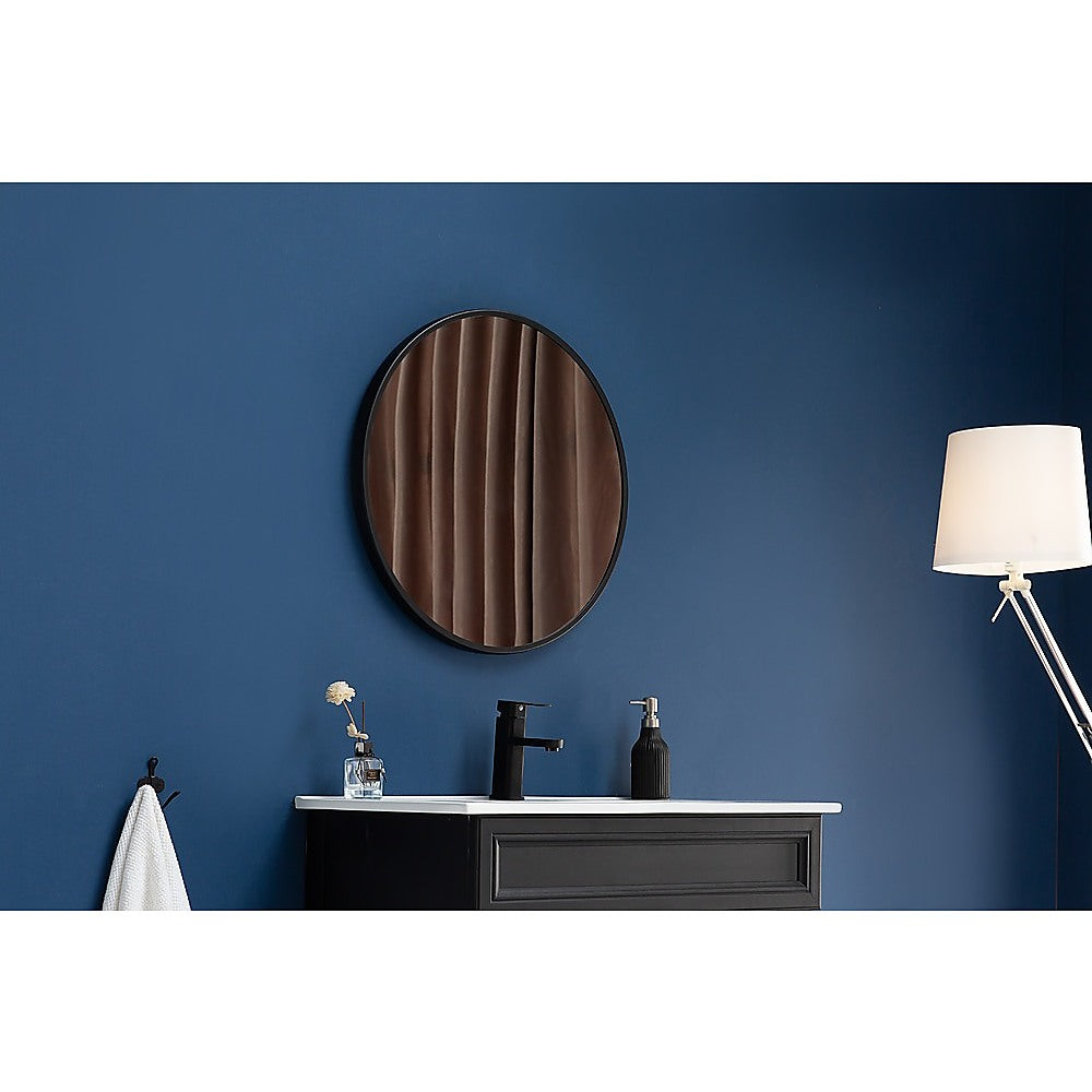 90cm Round Wall Mirror Bathroom Makeup Mirror by Della Francesca