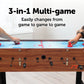 4FT 3-in-1 Games Foosball Soccer Hockey Pool Table Table