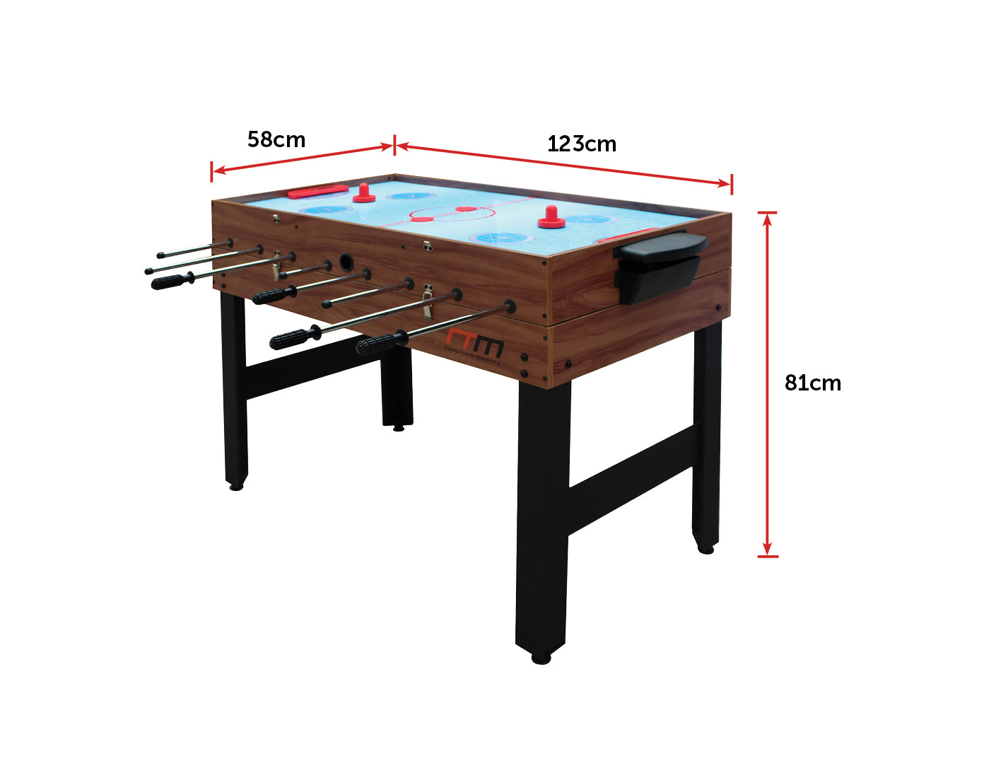 4FT 3-in-1 Games Foosball Soccer Hockey Pool Table Table