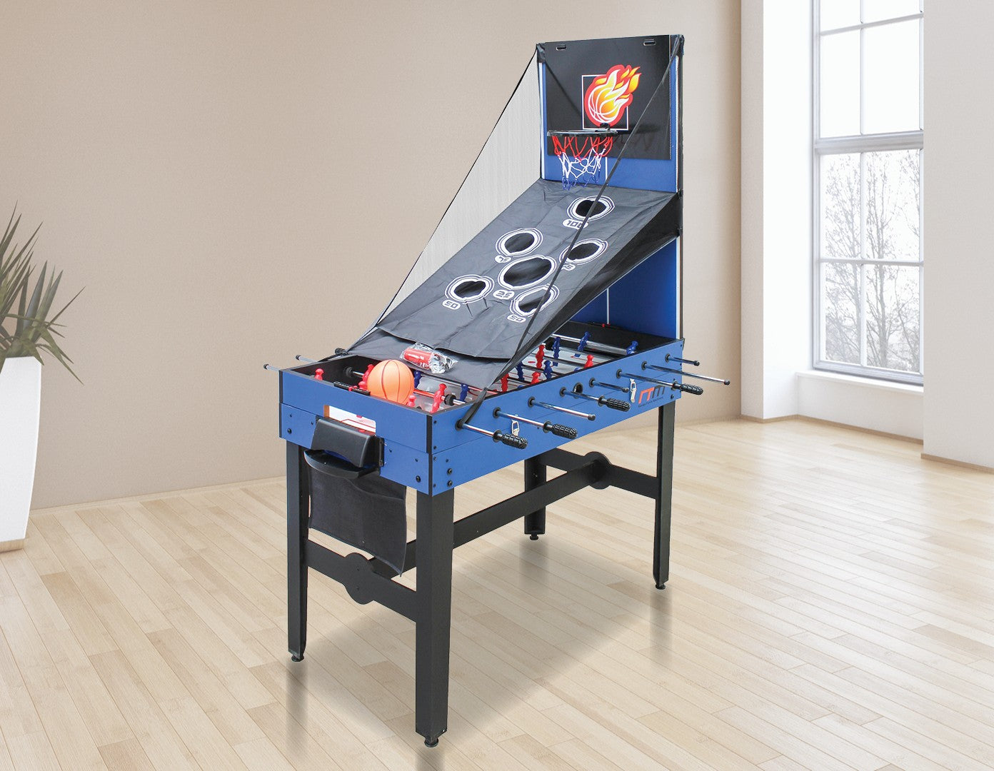 4FT 12-in-1 Combo Games Tables Foosball Soccer Basketball Hockey Pool Table Tennis