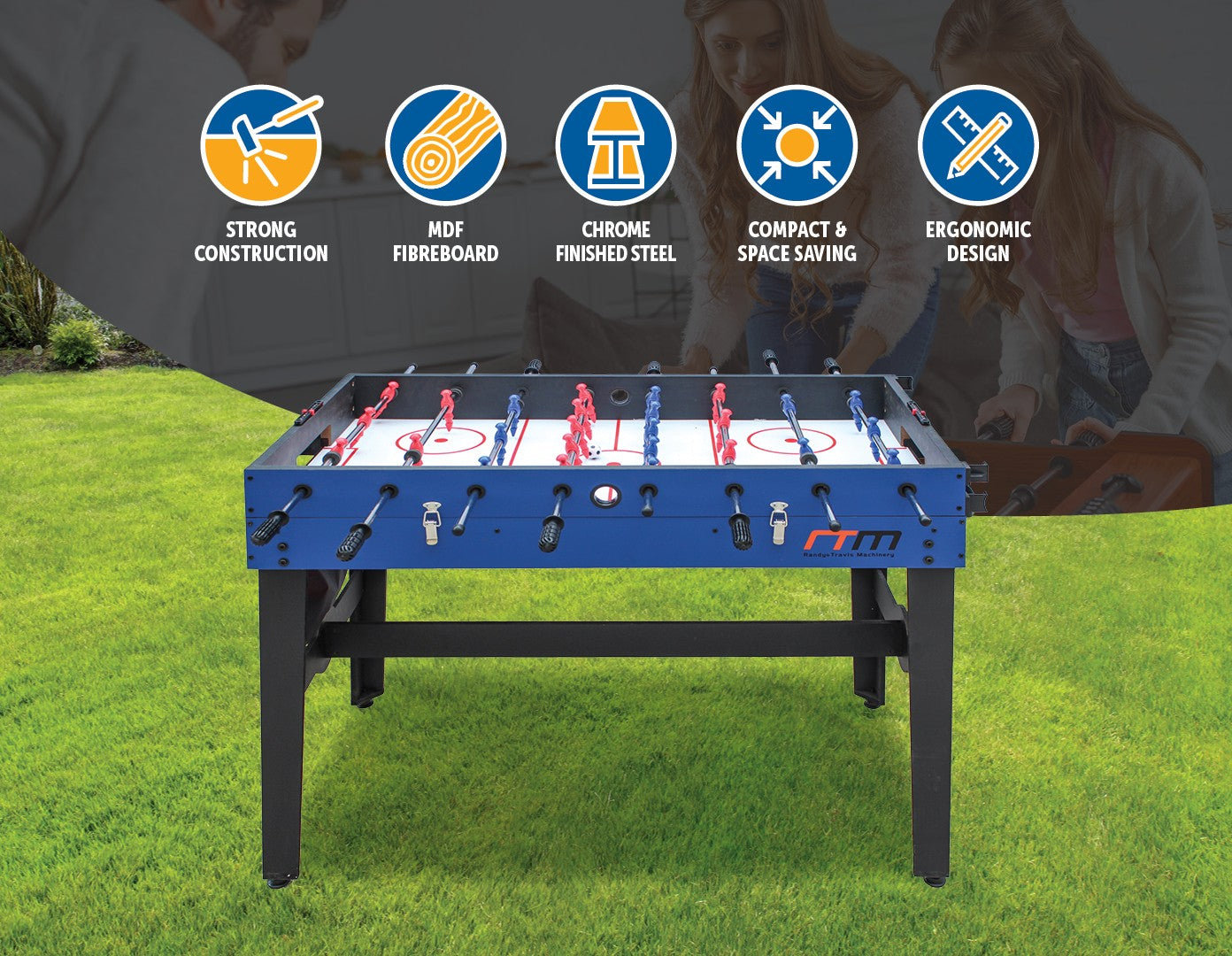 4FT 12-in-1 Combo Games Tables Foosball Soccer Basketball Hockey Pool Table Tennis