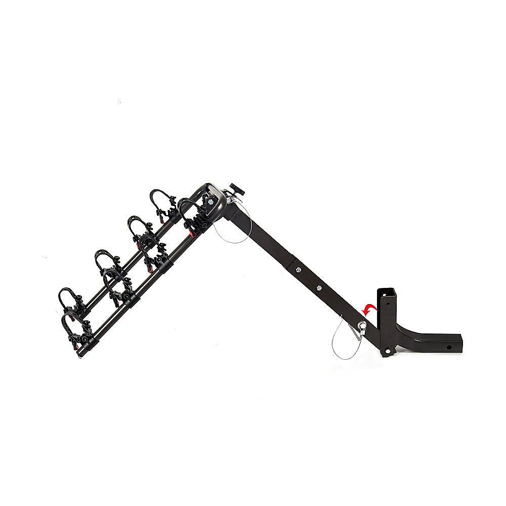 Premium 4-Bike Carrier Rack Hitch Mount Swing Down Bicycle Rack W/ 2" Receiver