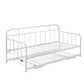 Metal Daybed Pop Up Trundle Sofa Bed Frame Single Size White