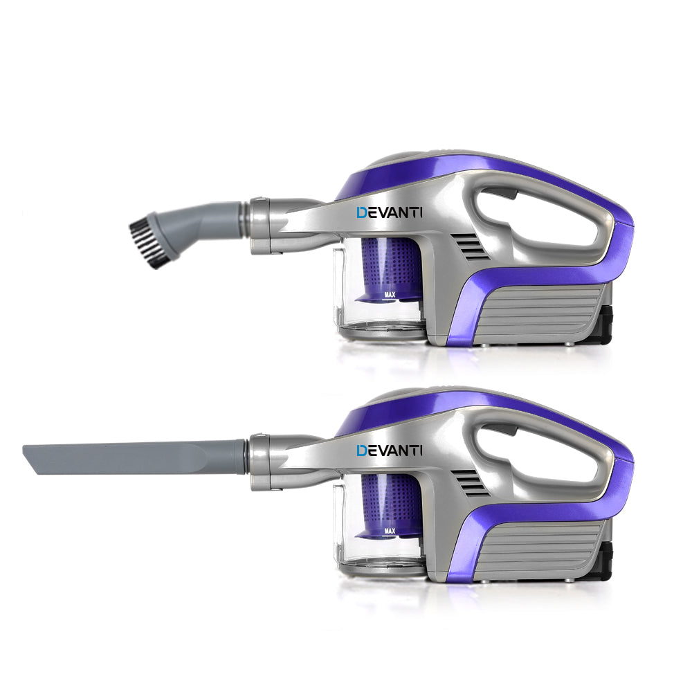 Cordless Stick Vacuum Cleaner - Purple & Grey