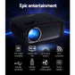 Mini Video Projector Wifi USB HDMI Portable 2000 Lumens HD 1080P Home in Black