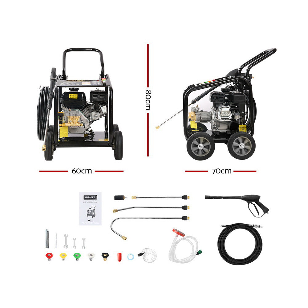 THE BEAST 🦍 4800PSI 20M Petrol High Pressure Cleaner Washer Water Jet Hose Gurney