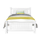 King Single Wooden Bed Frame - White