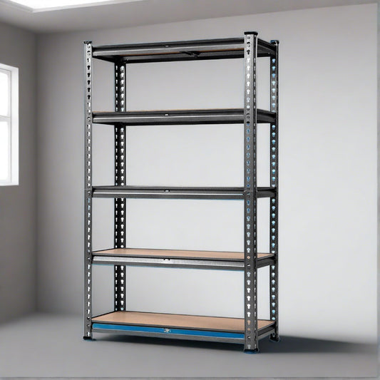 1.5M Metal Steel Warehouse Shelving Racking Garage Storage Shelves Racks