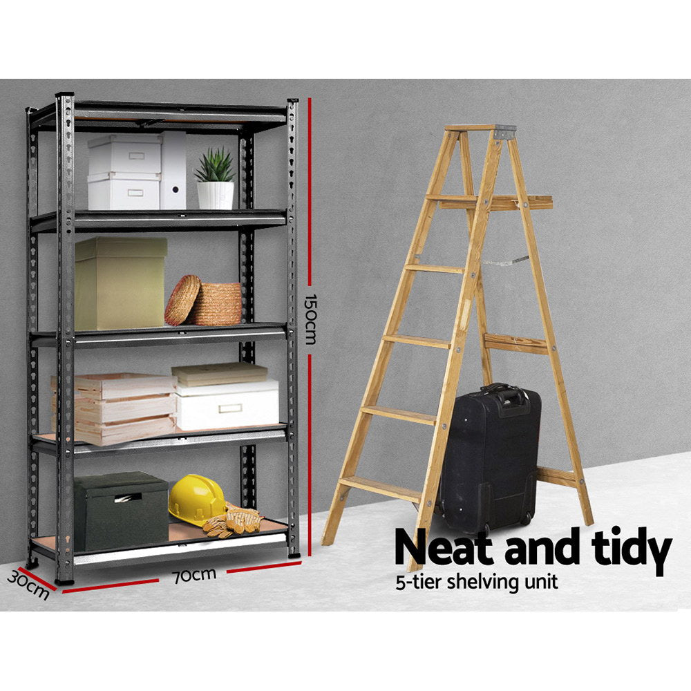 1.5M Metal Steel Warehouse Shelving Racking Garage Storage Shelves Racks