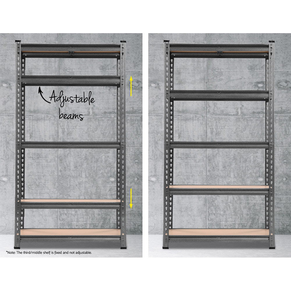 2x1.5M Steel Warehouse Racking Rack Shelving Storage Garage Shelves Shelf