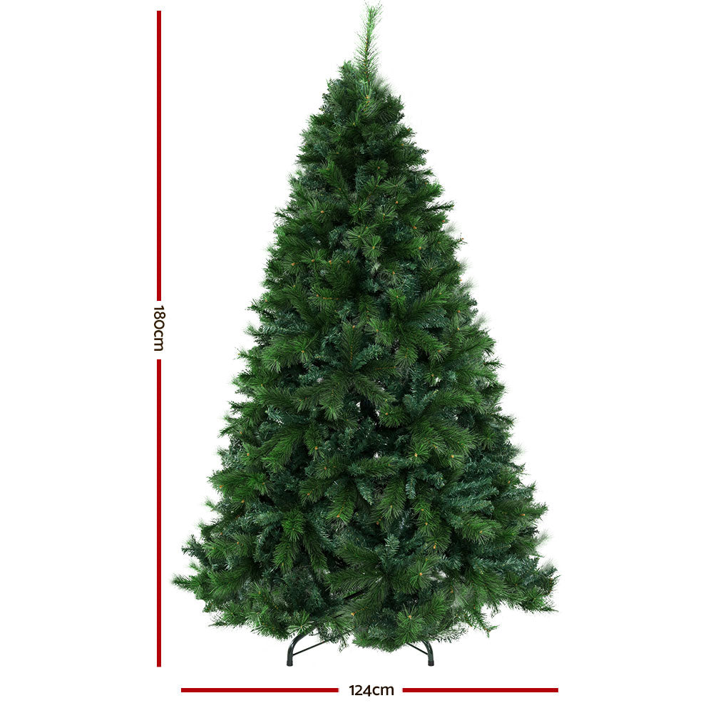 Christmas Tree 1.8M Xmas Trees Decorations Pine-Needle 1024 Tips