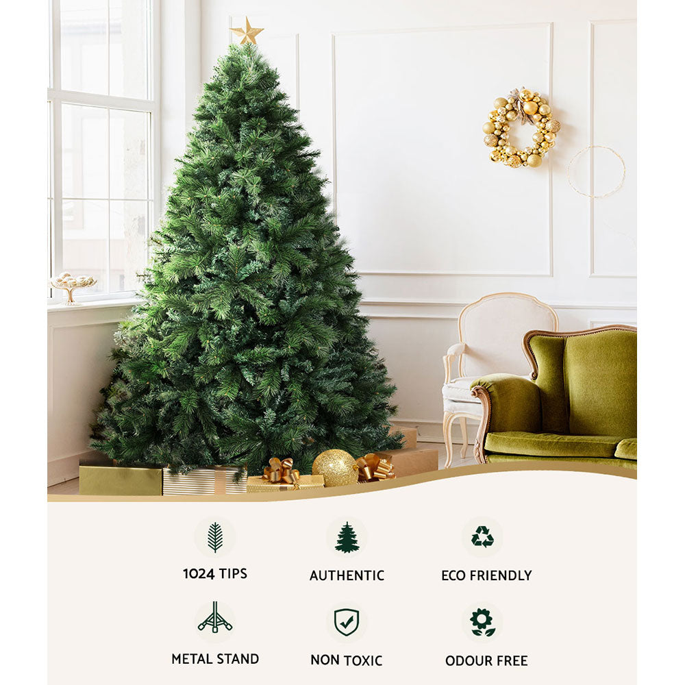 Christmas Tree 1.8M Xmas Trees Decorations Pine-Needle 1024 Tips