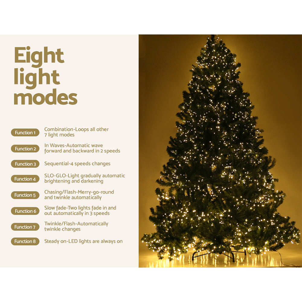 Christmas Tree 1.8M Xmas Tree 1980 LED Lights 8 Modes Warm White