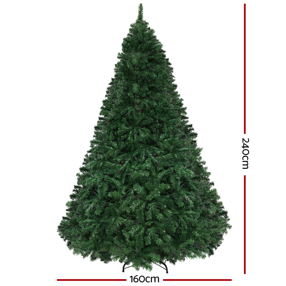 Christmas Tree 2.4M Xmas Tree with 3190 LED Lights Multi Colour