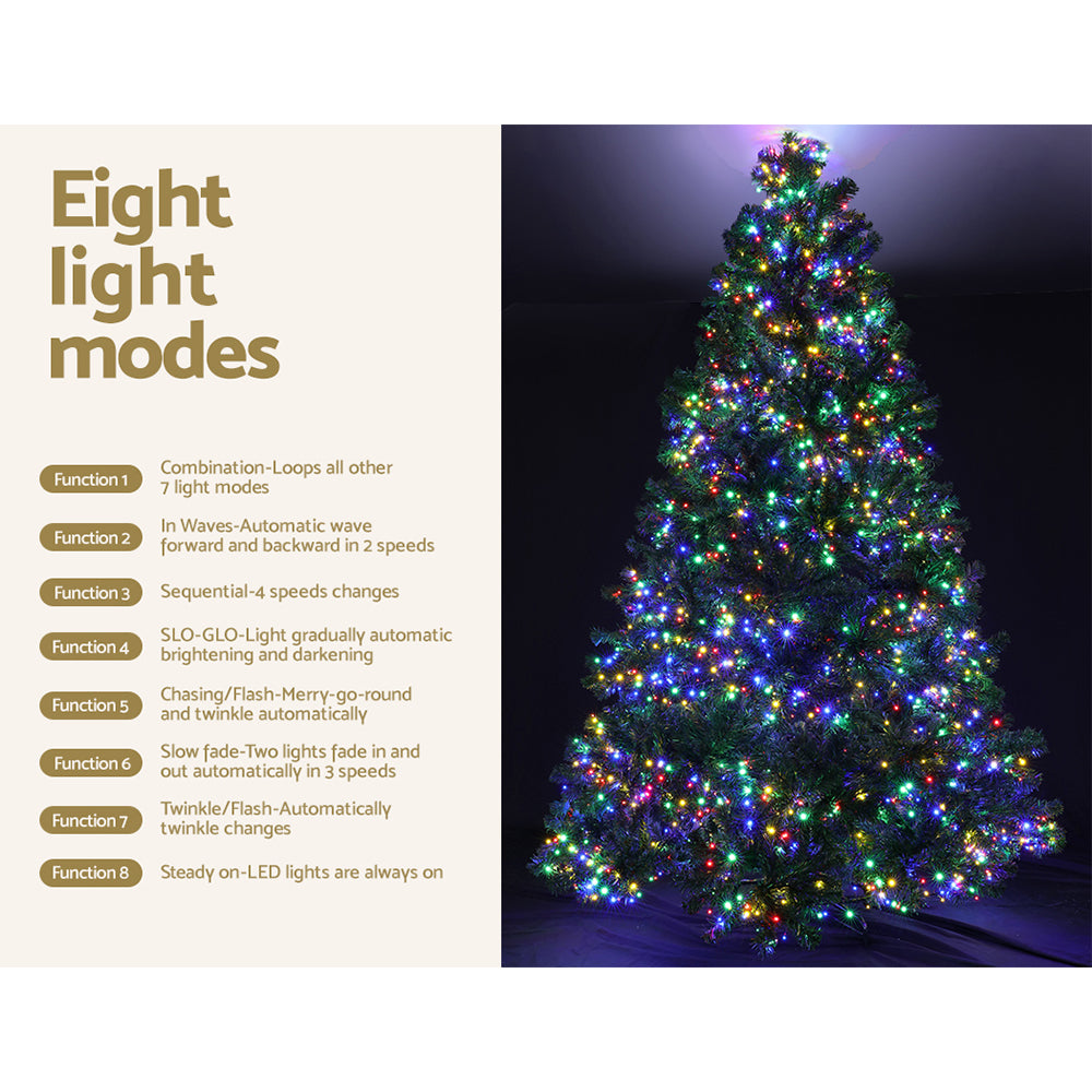 Christmas Tree 2.4M Xmas Tree with 3190 LED Lights Multi Colour