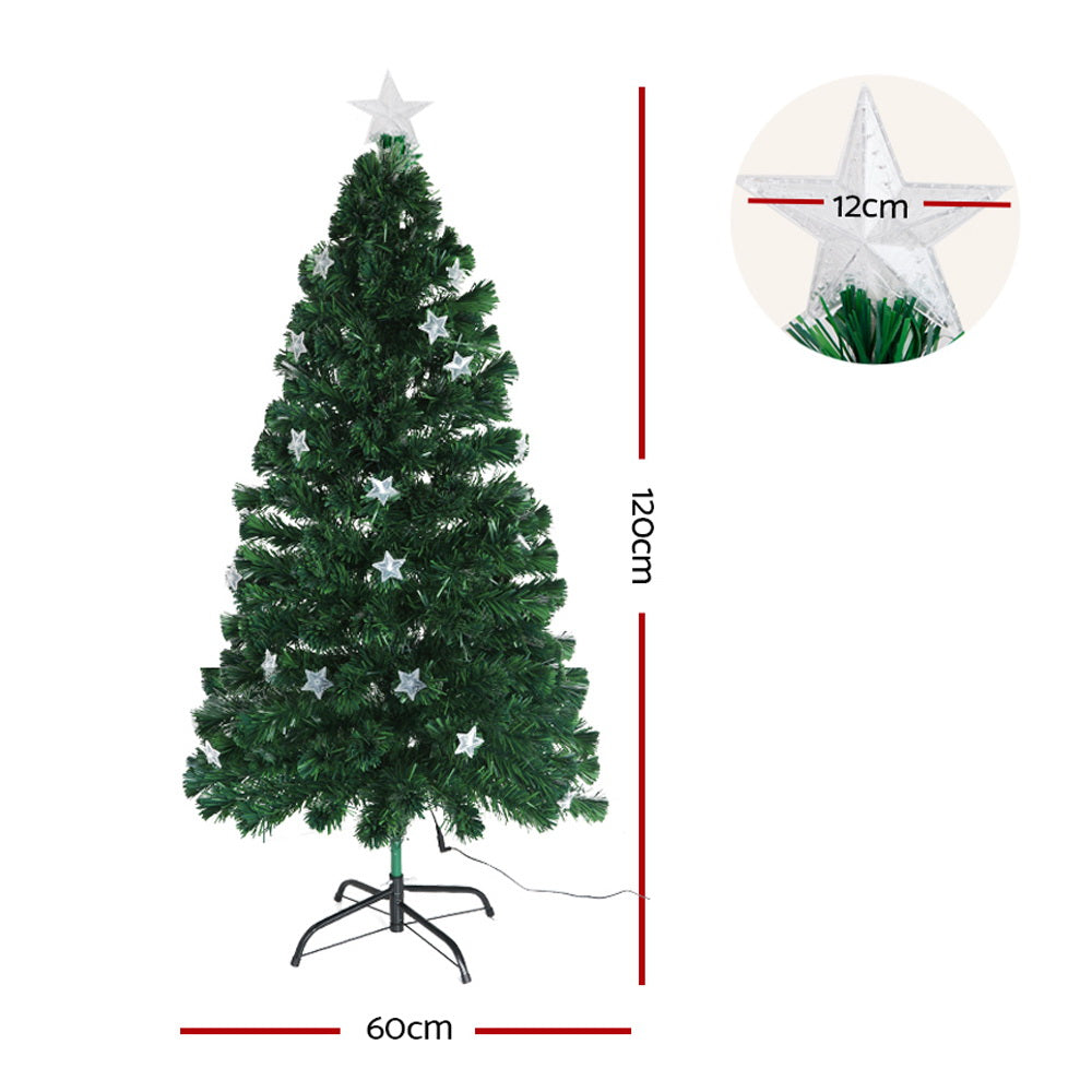 1.2M 4FT LED Christmas Tree Xmas Optic Fiber Multi Colour Lights