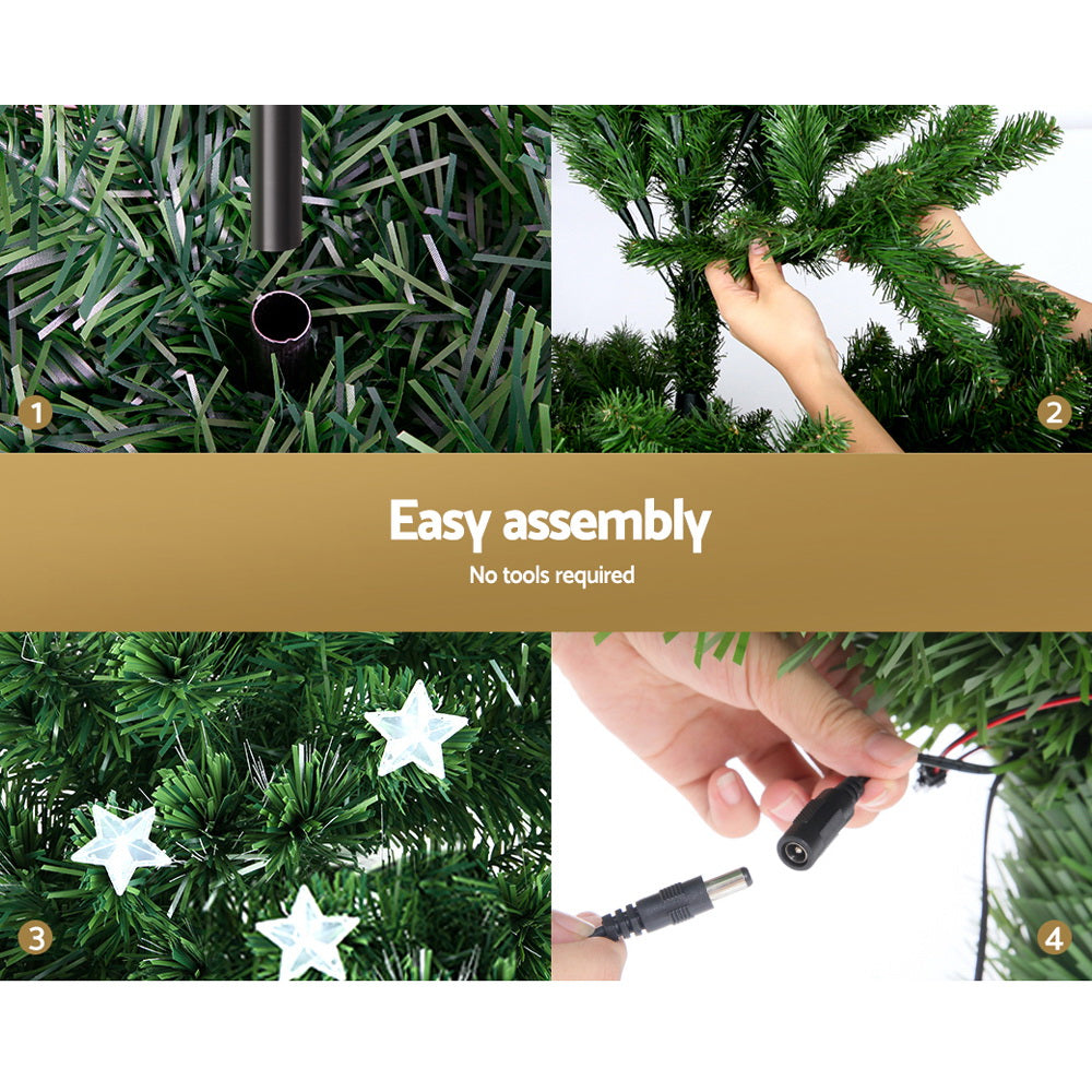 1.2M 4FT LED Christmas Tree Xmas Optic Fiber Multi Colour Lights