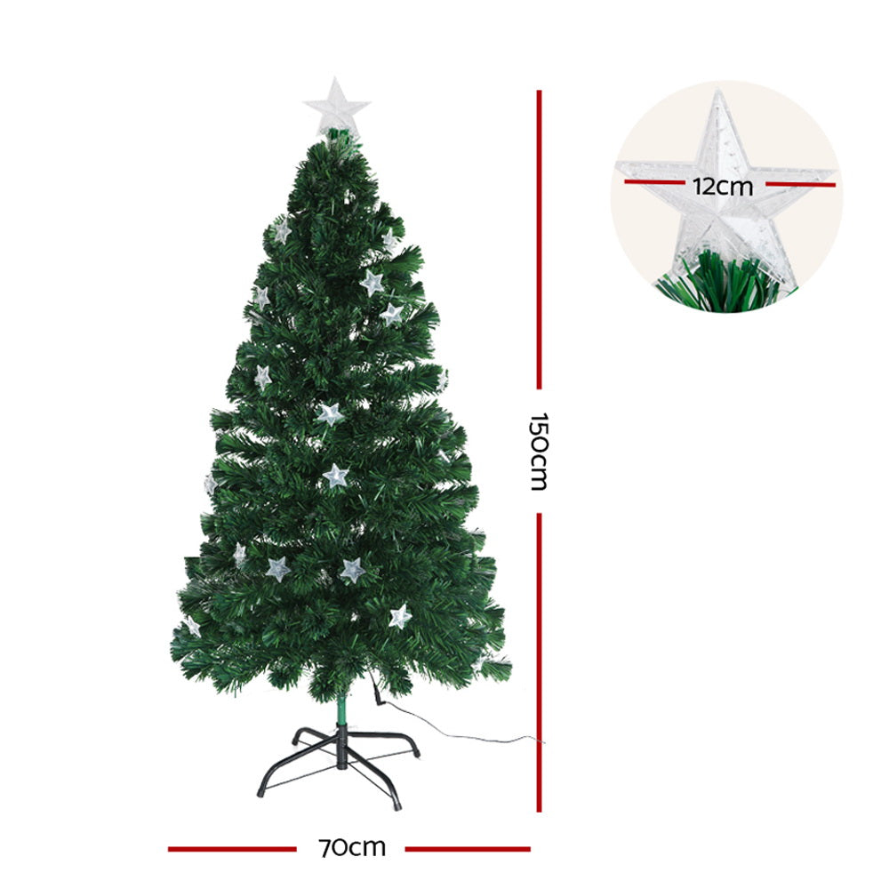 1.5M 5FT LED Christmas Tree Xmas Optic Fibre Multi Colour Lights