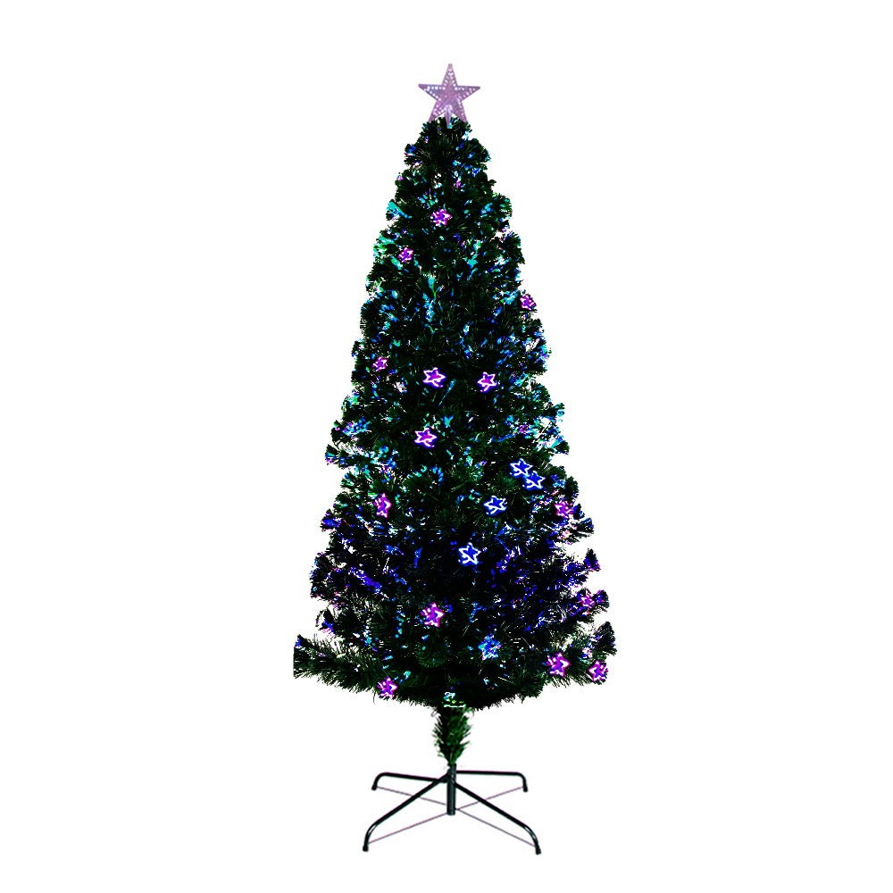 1.8M 6FT LED Christmas Tree Xmas Optic Fiber Multi Colour Lights