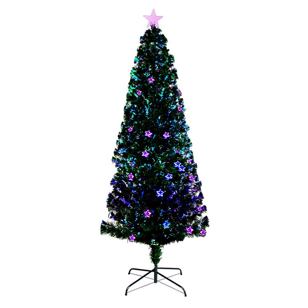 2.1M 7FT LED Christmas Tree Xmas Optic Fibre Multi Colour Lights