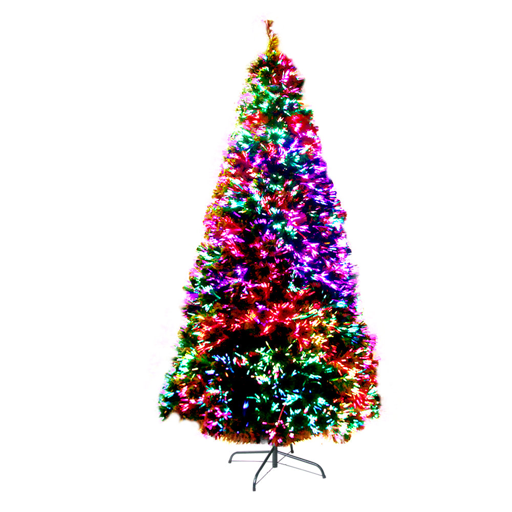 2.1M 7FT LED Christmas Tree Optic Fiber Xmas Multi Colour Lights