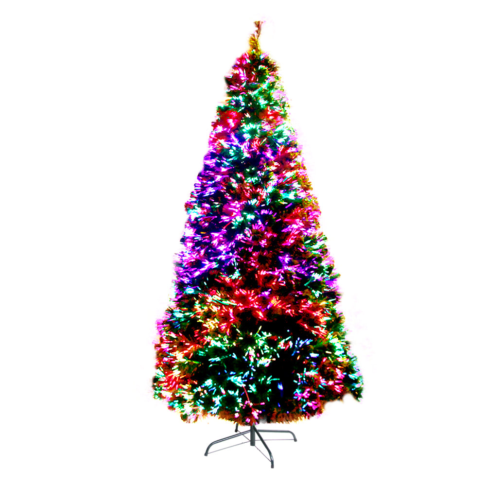 2.1M 7FT LED Christmas Tree Optic Fiber Xmas Multi Colour Lights